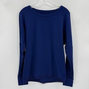 LULULEMON Gear Up Long Sleeve Shirt Womens Size 4 Relaxed Athleisure Blue Top